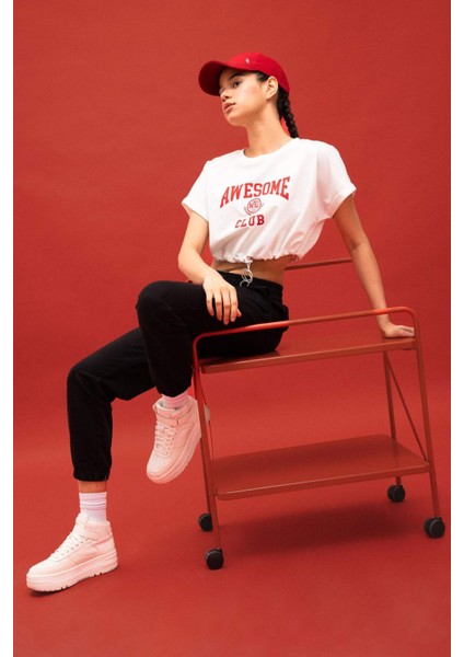 Fit Standart Fit Jogger Eşofman Altı Çift Cepli Beli Paçası Lastikli B8978AX24SM modelleri