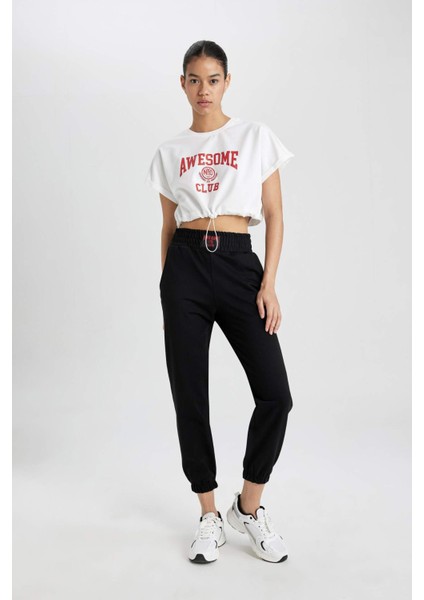 Fit Standart Fit Jogger Eşofman Altı Çift Cepli Beli Paçası Lastikli B8978AX24SM indirimleri