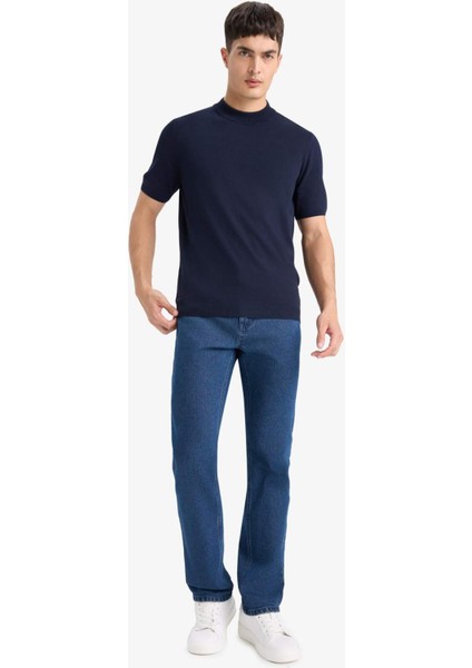 Standart Fit Bisiklet Yaka Triko Kısa Kollu Tişört D6202AX25AU fırsatları