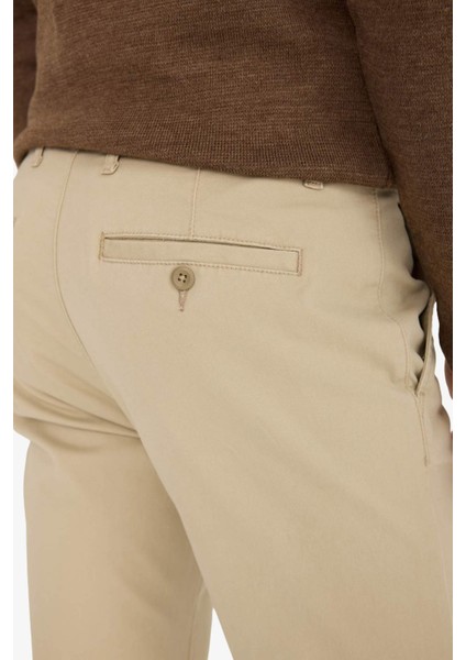 Regular Fit Normal Kesim Cepli Düz Paça Chino Pantolon D7349AX25AU