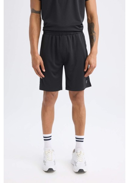 Fit Hızlı Kuruyan Slim Fit Dar Kesim Sporcu Standart Paça Şort V3030AZ25SP