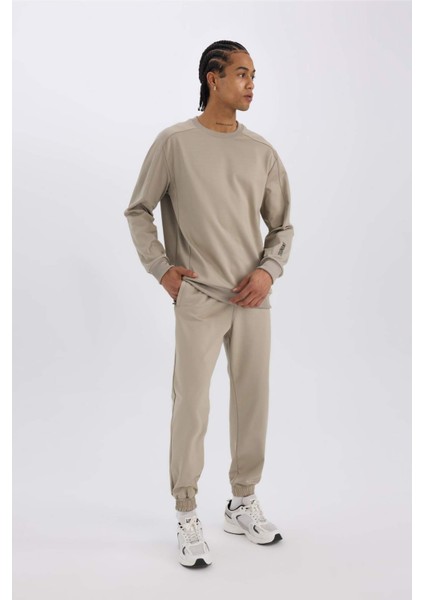 Fit Sporcu Jogger Eşofman Altı Loose Fit Beli Paçası Lastikli Cepli Pike fırsatları