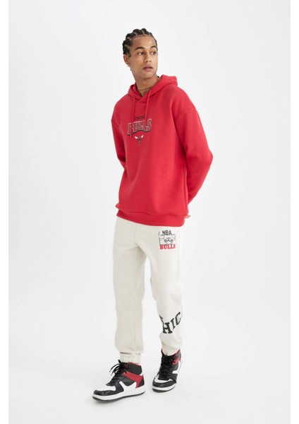 Fit Kalın Jogger Eşofman Altı NBA Chicago Bulls Standart Fit Cepli Düz Paça C9275AX24AU modelleri