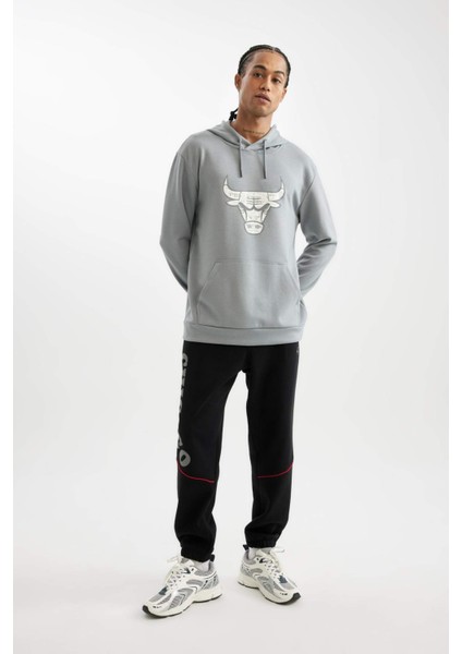 Fit NBA Chicago Bulls Jogger Eşofman Altı Standart Fit Cepli Düz Paça C9274AX24AU