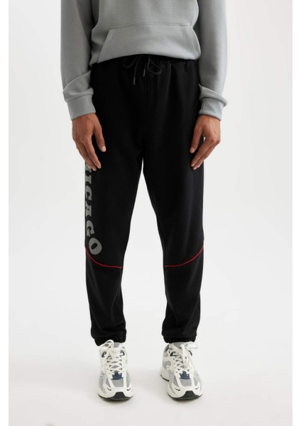 Fit NBA Chicago Bulls Jogger Eşofman Altı Standart Fit Cepli Düz Paça C9274AX24AU fırsatları