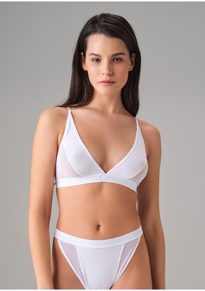 Kadın Yarı Transparan Üçgen Sütyen 5553