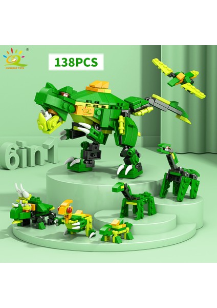 Huıqıbao 6ın1 Şehir Mühendisliği Araba Polis Kamyonu Yapı Taşları Tankı Helikopter Tuğla Yangın Söndürme Seti Oyuncaklar Çocuklar Için (Yurt Dışından)