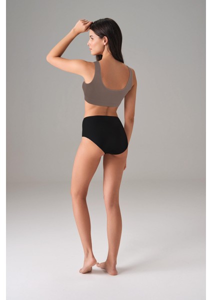 Kadın Viskon Fitilli Kaplı Spor Sütyen 5555