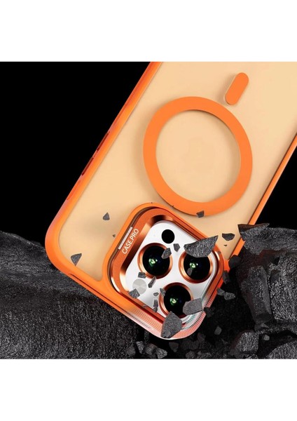 Apple Iphone 16 Pro Max Uyumlu Kılıf Standlı Mat Magsafe Metal Tuş Kamera Lens Hediyeli Nevada Case modelleri