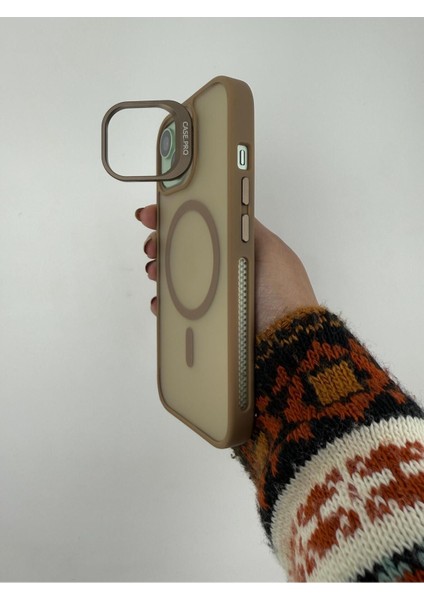 Apple Iphone 16 Uyumlu Kılıf Standlı Mat Magsafe Metal Tuş Kamera Lens Hediyeli Nevada Case fiyatları