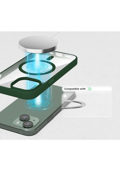 iPhone 13/ 14 Uyumlu Kenarları Renkli Şeffaf Magsafe Kılıf fiyatları