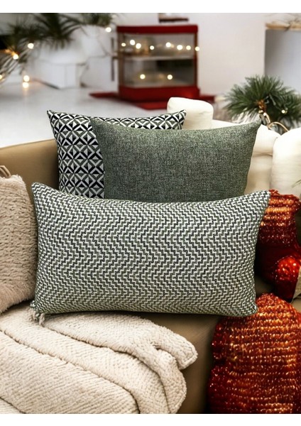 Arion 3'lü Kombin Set Dokuma Kırlent Kılıfı 2 Adet 43X43 1ADET 30X50