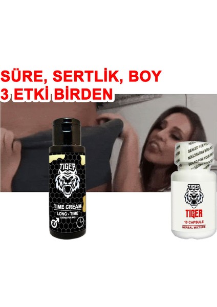 2 Tane 60 ml Krem + 1 Tane Tiger 10LU Gecikmenize Büyütmenize Ereksiyonunuza Red Ginsengli Tongkatlı Gücüyle Set indirimleri