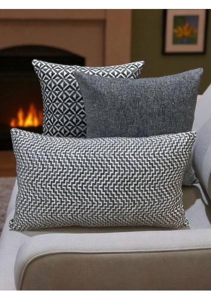 Arion 3'lü Kombin Set Dokuma Kırlent Kılıfı 2 Adet 43X43 1ADET 30X50