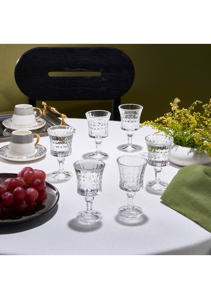 Venice 6'lı Kahve Yanı Cam Bardak Seti