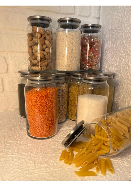 12 Adet 1 Litrelik Paslanmaz Vakumlu Metal Kapaklı Kavanoz-Saklama Kabı fırsatları