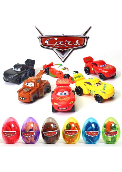 Disney Pixar Cars Yumurta Şeklinde Araba Oyuncakları Mcqueen Dönüştürülebilir Araba 6 Parçalı Set Model Araba Oyuncak Seti (Yurt Dışından) fiyatları