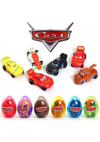Disney Pixar Cars Yumurta Şeklinde Araba Oyuncakları Mcqueen Dönüştürülebilir Araba 6 Parçalı Set Model Araba Oyuncak Seti (Yurt Dışından) modelleri