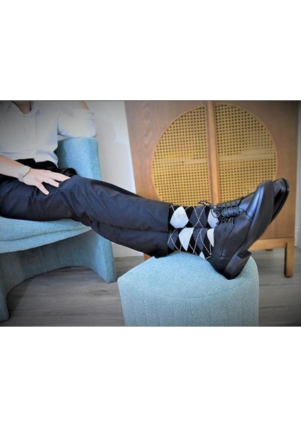 Bambu Erkek 3'lü Özel Kutulu Soket Desenli Yıkamalı Kumaş Sımayan Lastik Dikişsiz Burun Bitimi