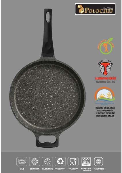 Derin Döküm Granit Yardımcı Kulplu Tava 28 cm modelleri