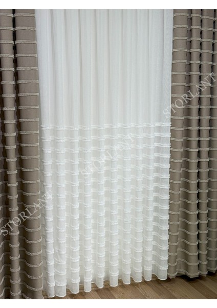 Half Yatay Keten Tül Perde | Ağır Gramajlı, 1/3 Sık Pileli, Ütü Gerektirmez modelleri