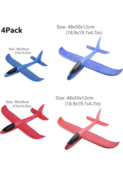 Paket 50CM Köpük Uçak Kitleri Uçan Planör Oyuncak LED Işık ile El Atmak Uçak Setleri Açık Oyun Uçak Modeli Oyuncaklar Çocuklar Için (Yurt Dışından)