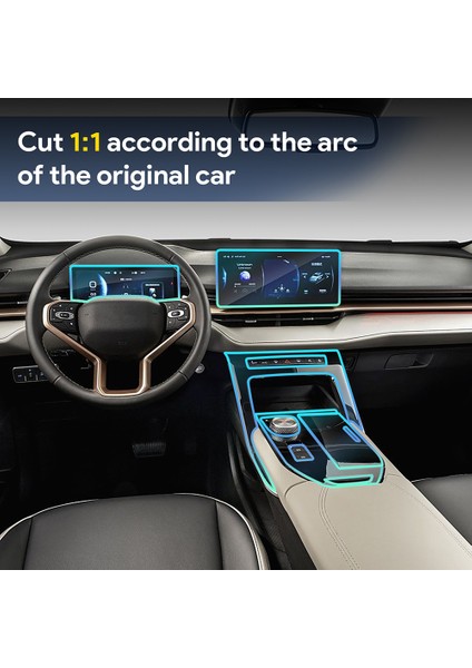 Haval H6 3rd Gen 2021-2024 Araba Merkezi Konsol Navigasyon Dashboard Dişli Kapı Pencere Paneli Iç Film Tpu Şeffaf Lhd (Yurt Dışından) modelleri