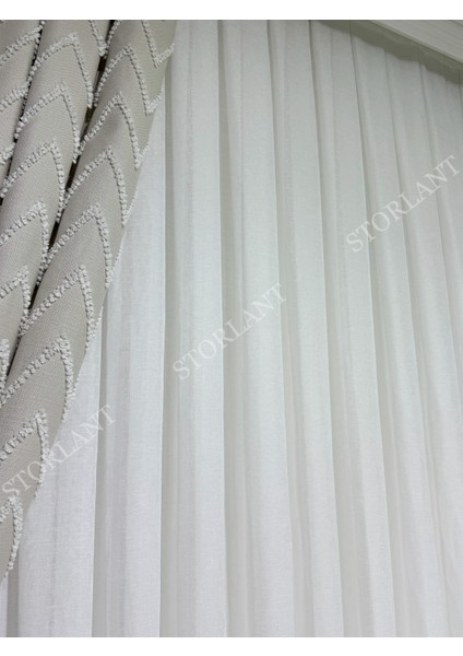 Foldet Naturel Keten Tül Perde – Sade ve Şık Görünüm | Keten Modern Tül | Tercih Edilen indirimleri