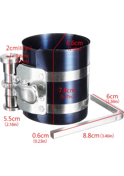 Piston Halkası Kompresörü Aracı Araba Motoru Piston Halkası Takıcı Sökme Ayarlanabilir Boyutlar 2-1/8 Inç Ila 7 Inç Pense ile (Yurt Dışından)
