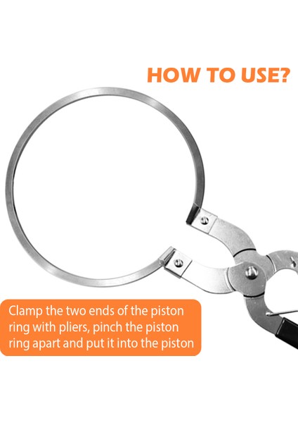 Piston Halkası Kompresörü Aracı Araba Motoru Piston Halkası Takıcı Sökme Ayarlanabilir Boyutlar 2-1/8 Inç Ila 7 Inç Pense ile (Yurt Dışından) fırsatları