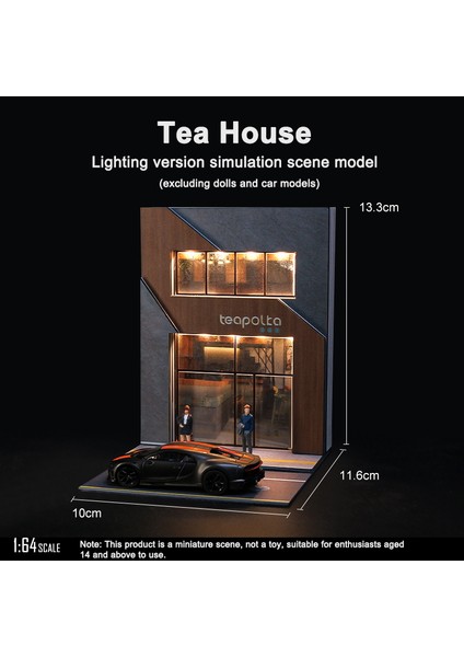 1/64 Taverna Restoranı Modeli Sahne Lamba Versiyonu ile Simülasyon Modeli Sahne Dekorasyon Toplama (Bebekler ve Araba Modelleri Hariç) (Yurt Dışından)