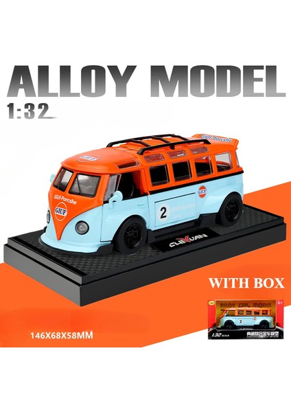 1:32 T1 Otobüs Modeli Ses Işığı Çocuk Çocuk Döküm Oyuncak Araç Toplu Ev Dekor Metal Minyatür Voiture (Yurt Dışından)