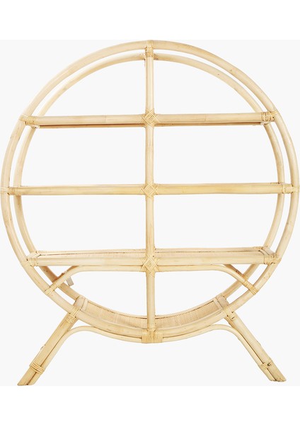 Yuvarlak Rattan Raf 100X25X115 cm