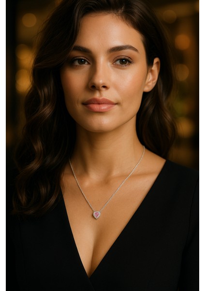 Pembe Kuvars Gümüş Kolye fiyatları