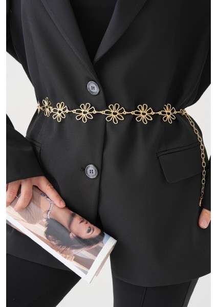 Kadın Orjinal Kararmaz Aksesuar Adedi Fazla Zincir Kemer Bel Kemeri