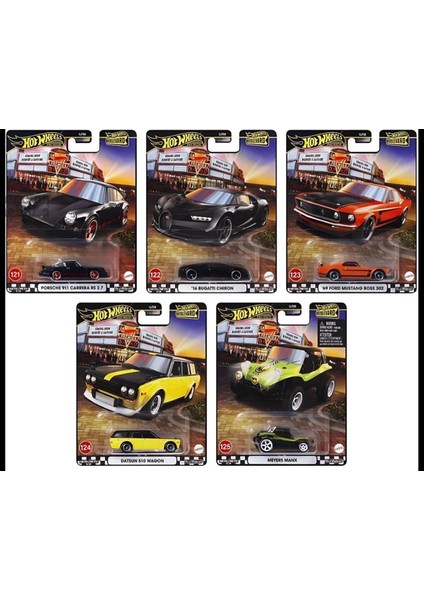 Boulevard Premium Set Bugatti Porshe Mustang Datsun Model Araba Diecast Araba