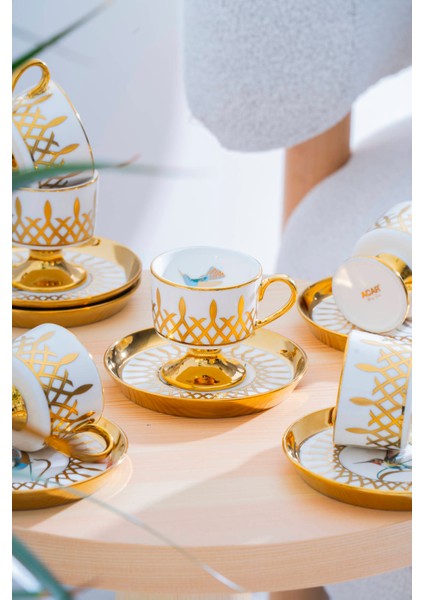 Leoni 6 Kişilik Kahve Fincan Takımı - 90 ml