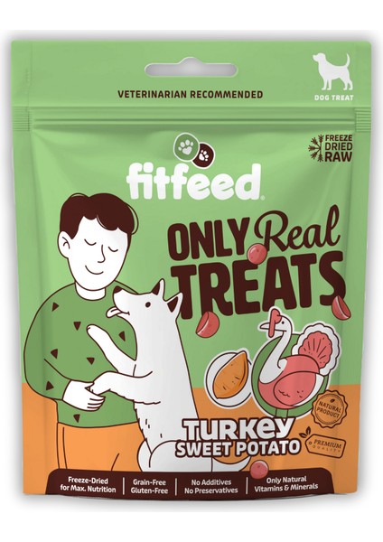 Freeze-Dried Çiğ Hindi&tatlı Patates Köpek Ödül Maması 40G