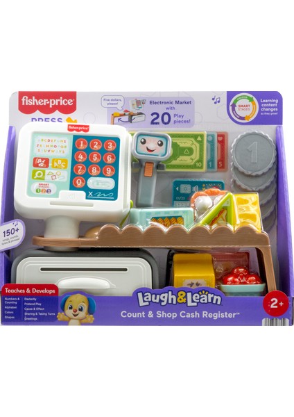 ® Eğlen ve Öğren® Market Kasası Birden Fazla Dil Desteğiyle Yürüme Çağındaki Çocuklar Için Elektronik ve Eğitici Fisher-Price Eğlen ve Öğren Alışverişte Saymayı Öğreniyorum Oyuncak JGW99 fiyatları