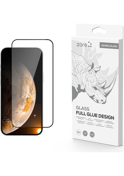 iPhone 17 Zore Rika Premium Temperli Cam Ekran Koruyucu