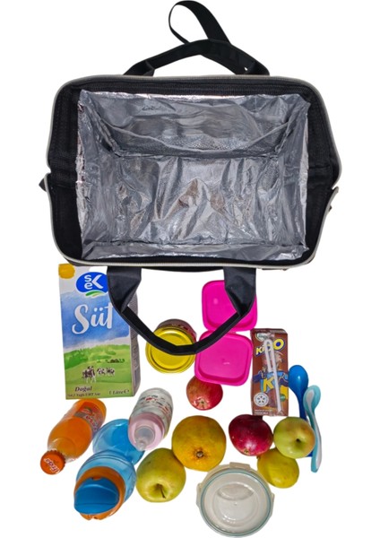 Beslenme Çantası Isı Yalıtımlı Termal Termoslu Sıcak Soğuk Yemek, Mama, Gıda Askılı Taşıma Çantası indirimleri