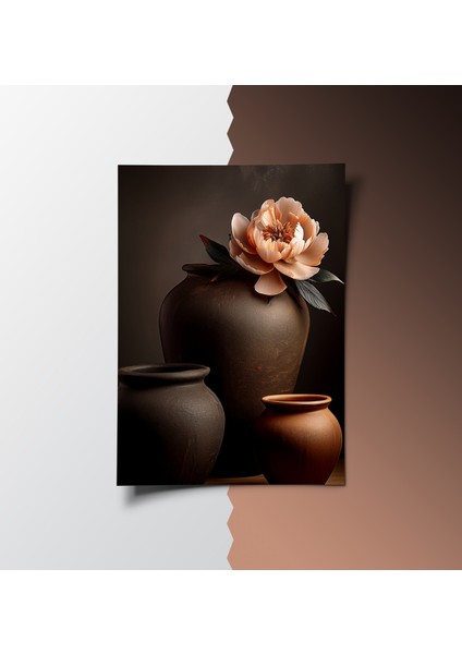 Çerçevesiz Poster, Dijital Baskı, Saksılar ve Şakayık , Çiçekli, Modern , Soyut , Minimalist Poster fırsatları