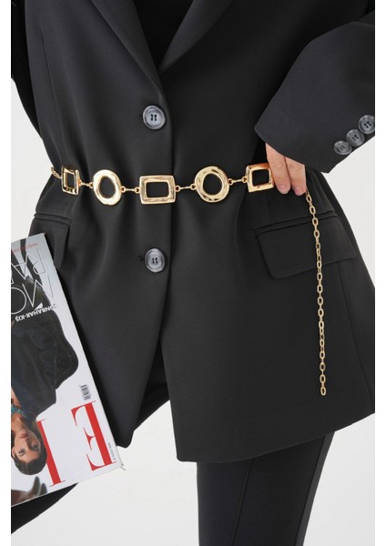 Kadın Orjinal Kararmaz Aksesuar Adedi Fazla Zincir Kemer Bel Kemeri