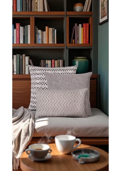 Arion 3'lü Kombin Set Dokuma Kırlent Kılıfı 2 Adet 43X43 1ADET 30X50