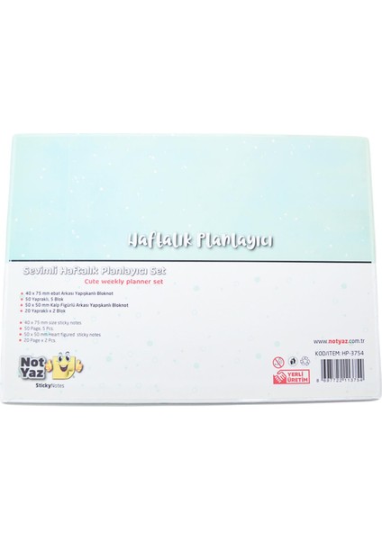 22X30 50 Yaprak 5 Blok Haftalık Planlayıcı Sevimli Kediler Love (HP-3747) fiyatları