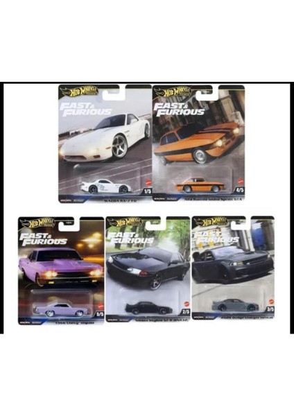 Fast And Furious Premium Set Mazda BNR32 Nissan Impala Alfa Model Araba Diecast Araba