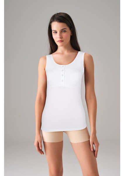 Kadın Çıtçıt Yaka Geniş Askılı Atlet 9112