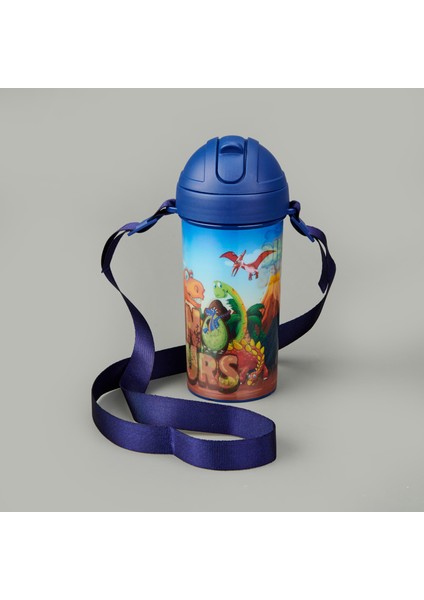 Cosmo Dinozor Figürlü 3D Tritan Matara - Renkli - 415 ml