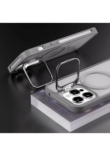 Apple Iphone 12 Uyumlu Kılıf Standlı Mat Magsafe Metal Tuş Kamera Lens Hediyeli Nevada Case fiyatları
