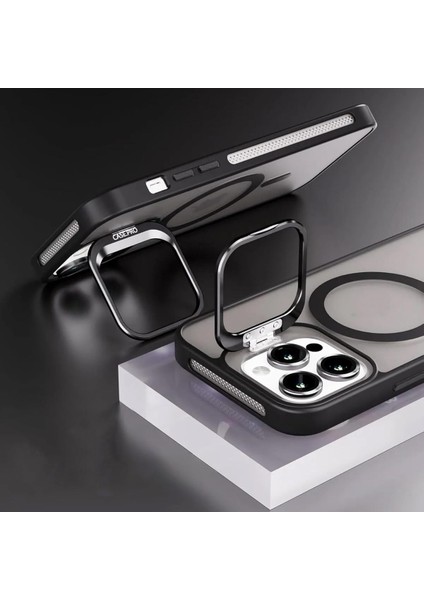 Apple Iphone 16 Pro Max Uyumlu Kılıf Standlı Mat Magsafe Metal Tuş Kamera Lens Hediyeli Nevada Case fiyatları